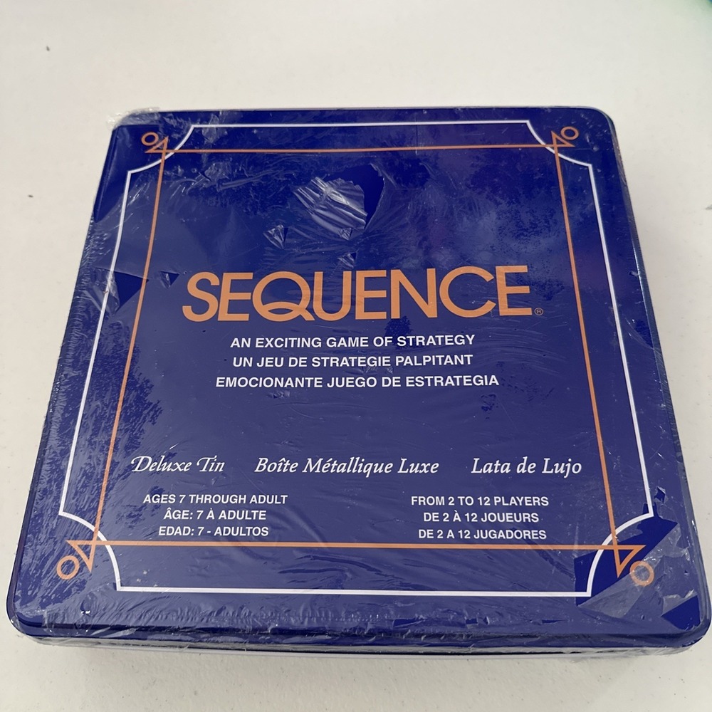 Sequence Board Card Game Deluxe Tin‎ with Deluxe Cushioned Mat Jax